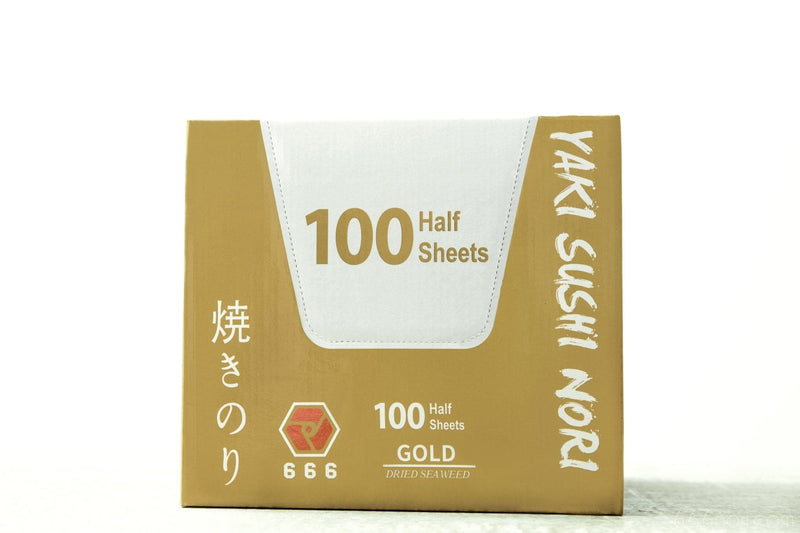 【 GOLD 】--- 666 YAKI SUSHI NORI ( 1 Box / 1000 half sheets ） - 666 CY Int'l Trading