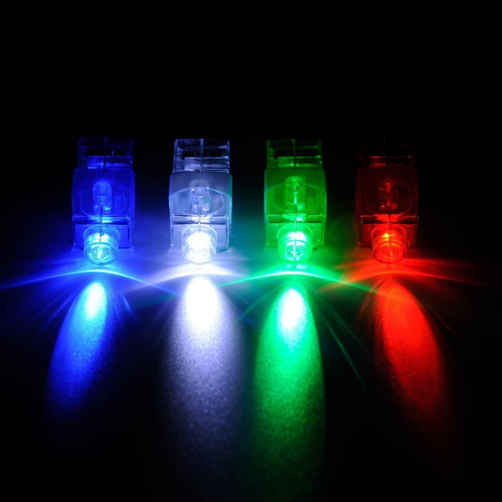 100PCS Colorful Finger Lights Light-UP Toy Led Finger Light Ring