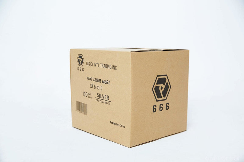 【 SILVER 】--- 666 YAKI SUSHI NORI ( 1 Box / 1000 half sheets ） - 666 CY Int'l Trading